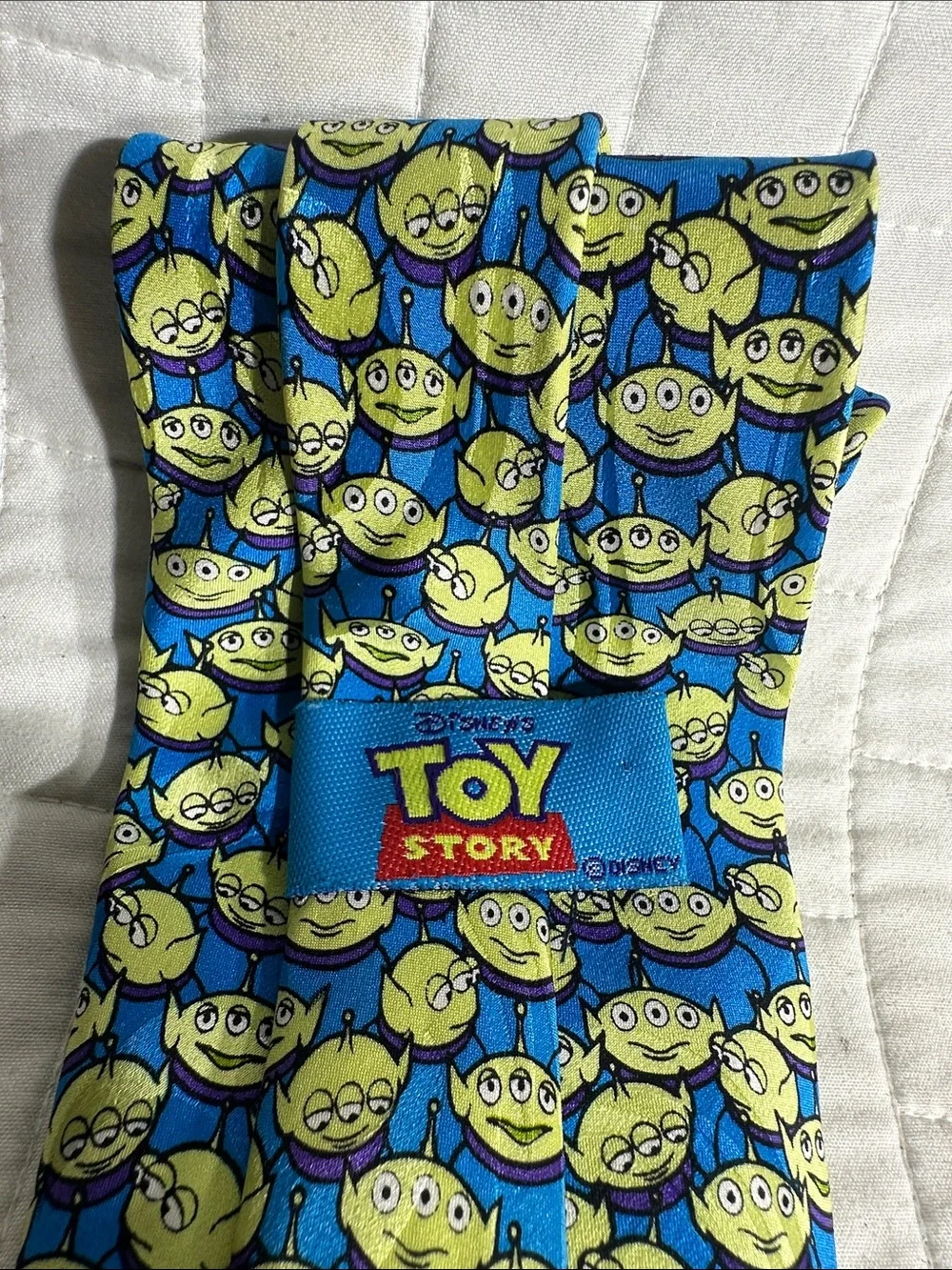 Toy Story Disney Store Blue and Yellow Patterned Men's Tie - Classic Necktie